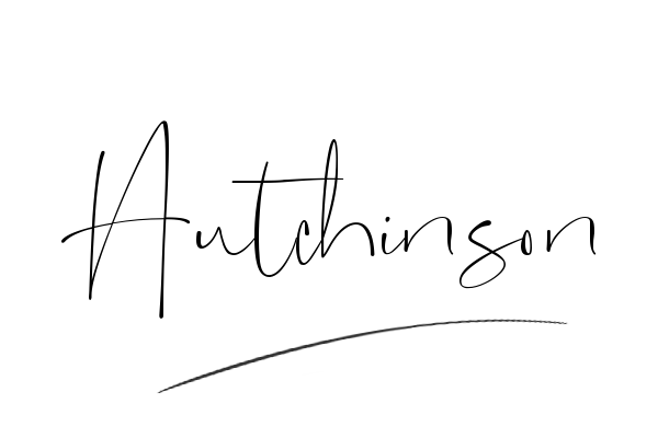 The best stylish Hutchinson name signature simple easy in English