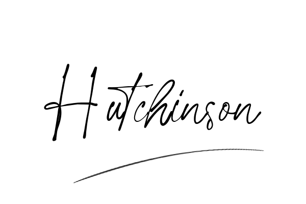 The best stylish Hutchinson name signature simple easy in English