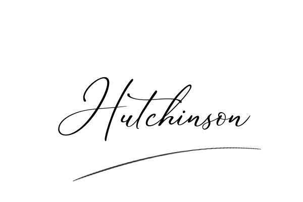 The best stylish Hutchinson name signature simple easy in English