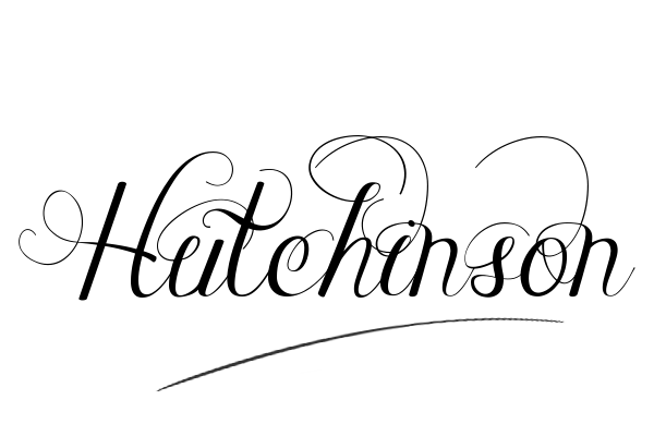 The best stylish Hutchinson name signature simple easy in English