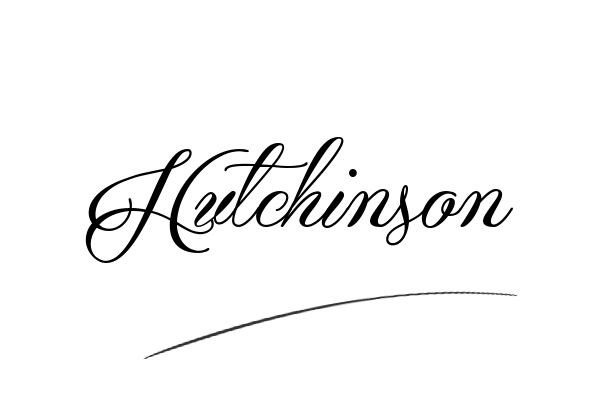 The best stylish Hutchinson name signature simple easy in English