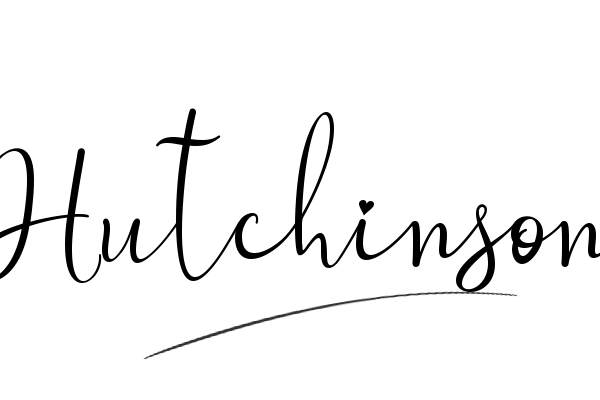 The best stylish Hutchinson name signature simple easy in English