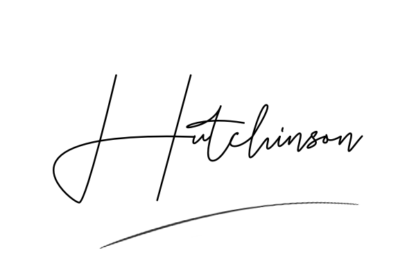 The best stylish Hutchinson name signature simple easy in English