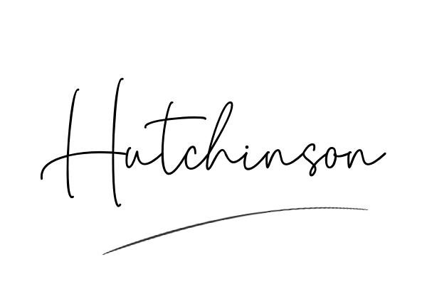 The best stylish Hutchinson name signature simple easy in English