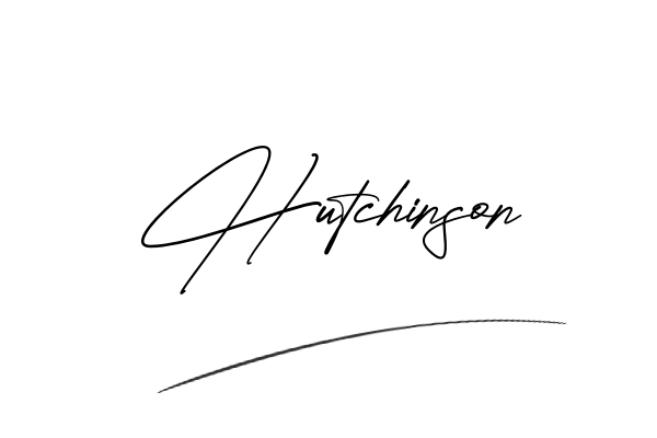 The best stylish Hutchinson name signature simple easy in English