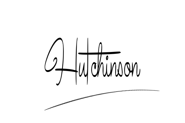 The best stylish Hutchinson name signature simple easy in English