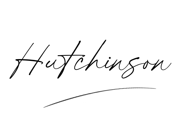 The best stylish Hutchinson name signature simple easy in English