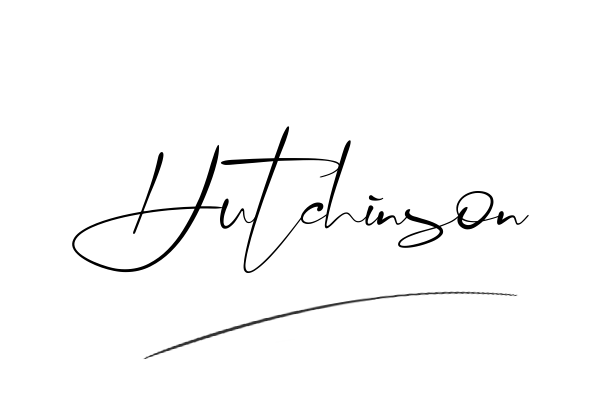 The best stylish Hutchinson name signature simple easy in English