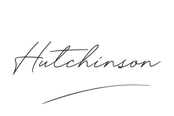 The best stylish Hutchinson name signature simple easy in English
