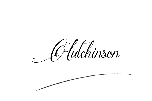 The best stylish Hutchinson name signature simple easy in English