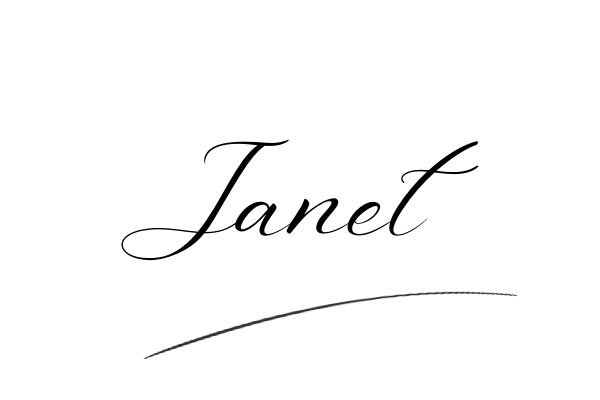 The best stylish Janet name signature simple easy in English