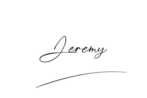 The best stylish Jeremy name signature simple easy in English