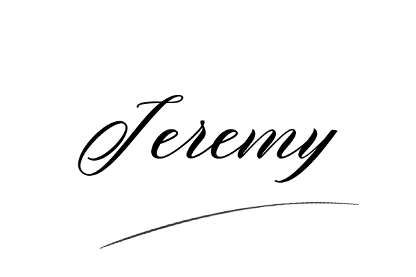 The best stylish Jeremy name signature simple easy in English
