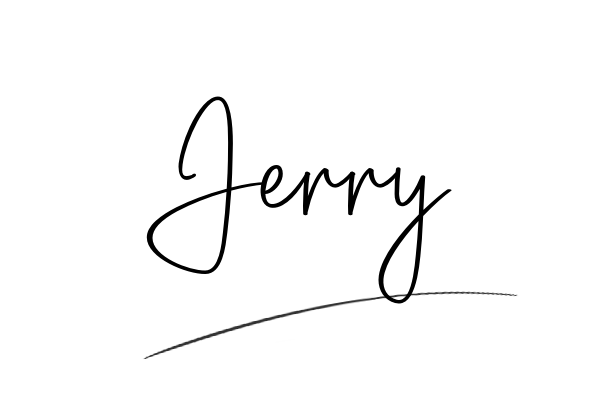 The best stylish Jerry name signature simple easy in English