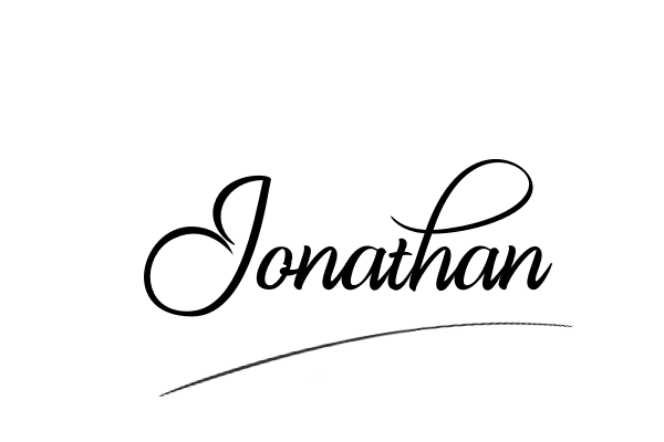 The best stylish Jonathan name signature simple easy in English
