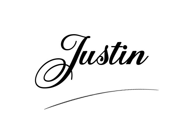 The best stylish Justin name signature simple easy in English