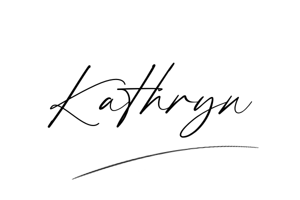 The best stylish Kathryn name signature simple easy in English