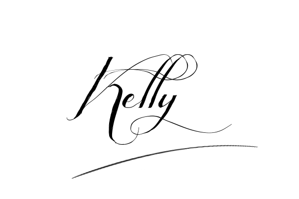 The best stylish Kelly name signature simple easy in English