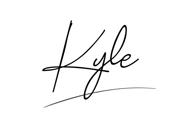 The best stylish Kyle name signature simple easy in English