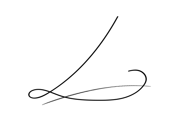 The best stylish L name signature simple easy in English