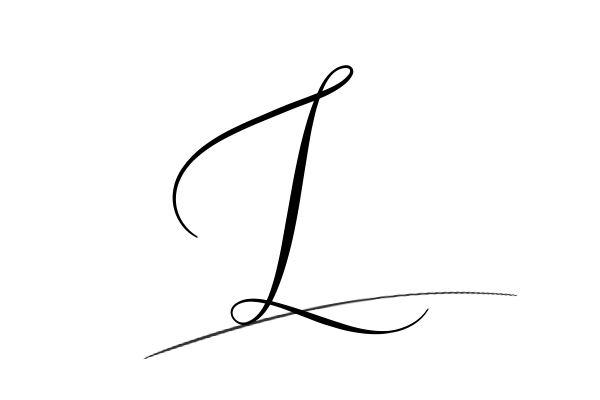 The best stylish L name signature simple easy in English