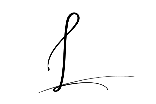 The best stylish L name signature simple easy in English