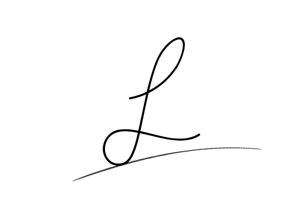 The best stylish L name signature simple easy in English