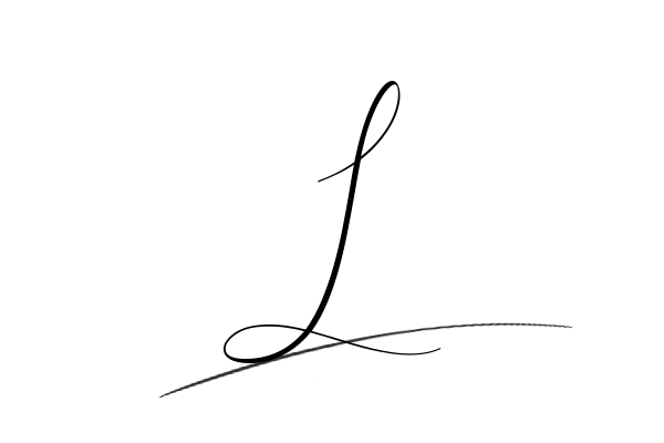 The best stylish L name signature simple easy in English
