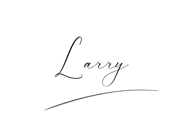 The best stylish Larry name signature simple easy in English