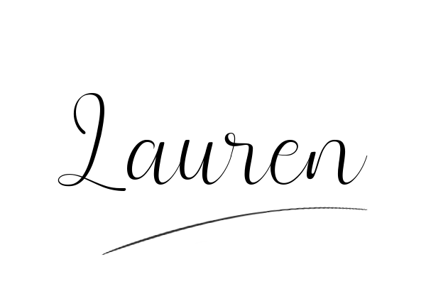 The best stylish Lauren name signature simple easy in English