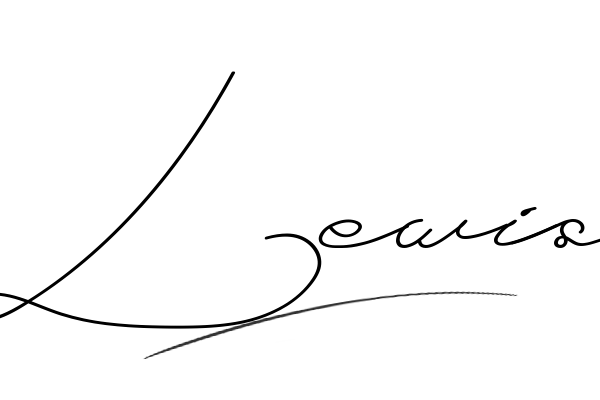 The best stylish Lewis name signature simple easy in English