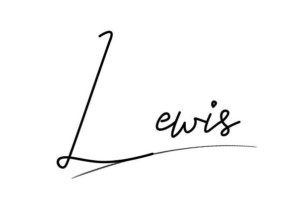 The best stylish Lewis name signature simple easy in English