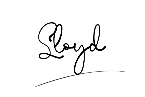 The best stylish Lloyd name signature simple easy in English