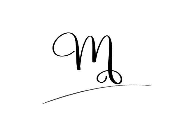 The best stylish M name signature simple easy in English