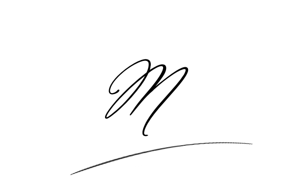 The best stylish M name signature simple easy in English