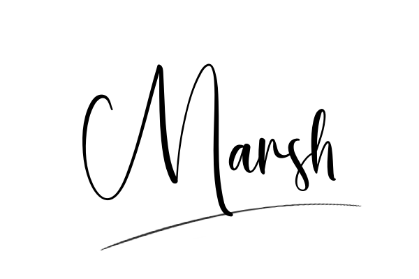 The best stylish Marsh name signature simple easy in English