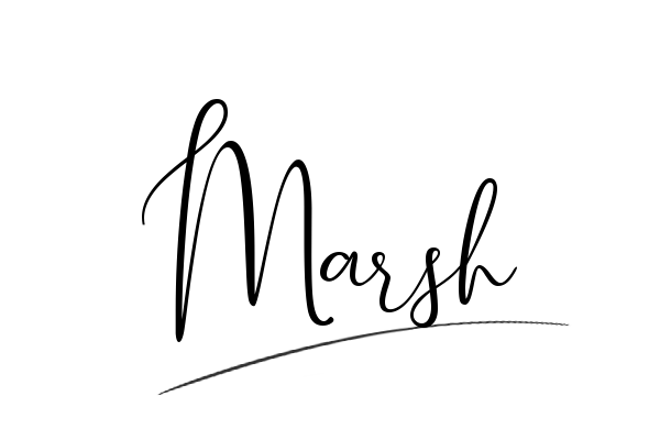 The best stylish Marsh name signature simple easy in English