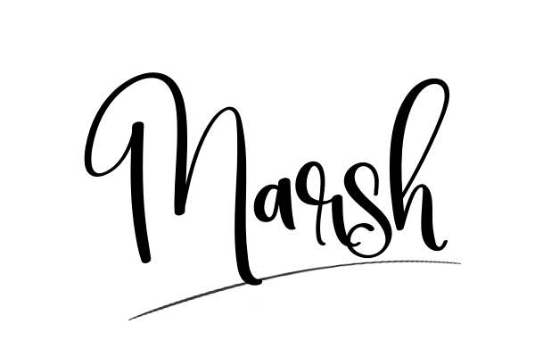 The best stylish Marsh name signature simple easy in English