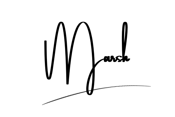 The best stylish Marsh name signature simple easy in English