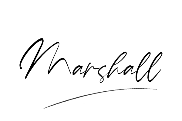 The best stylish Marshall name signature simple easy in English