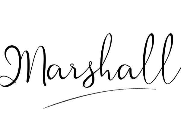 The best stylish Marshall name signature simple easy in English