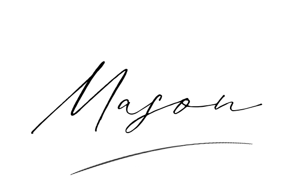 The best stylish Mason name signature simple easy in English