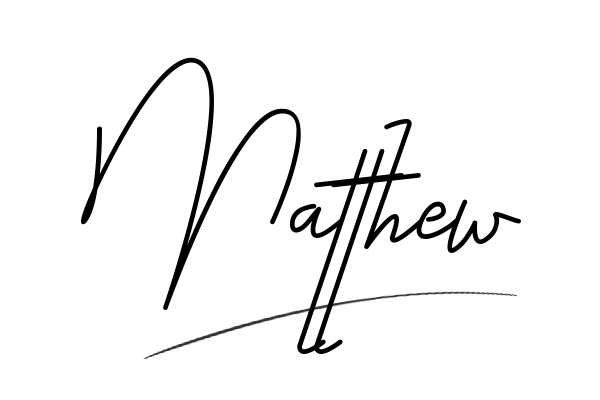 The best stylish Matthew name signature simple easy in English