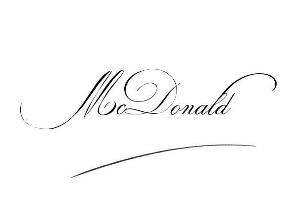 The best stylish McDonald name signature simple easy in English