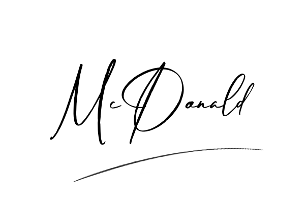 The best stylish McDonald name signature simple easy in English