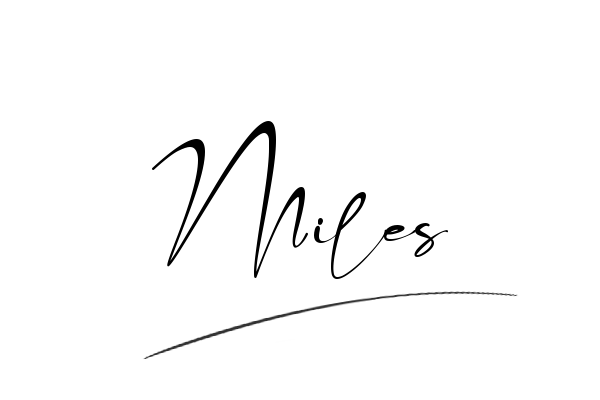 The best stylish Miles name signature simple easy in English