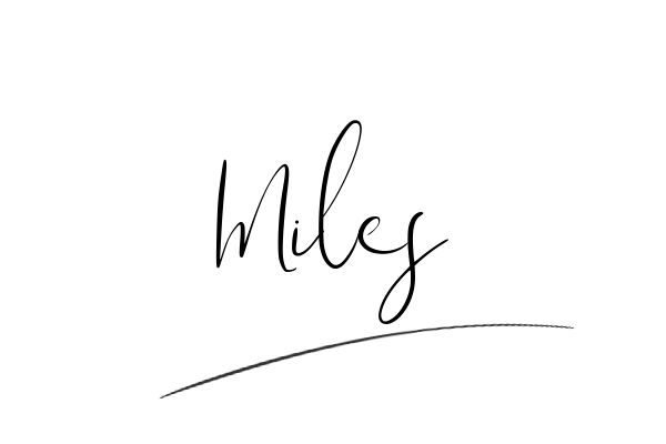 The best stylish Miles name signature simple easy in English