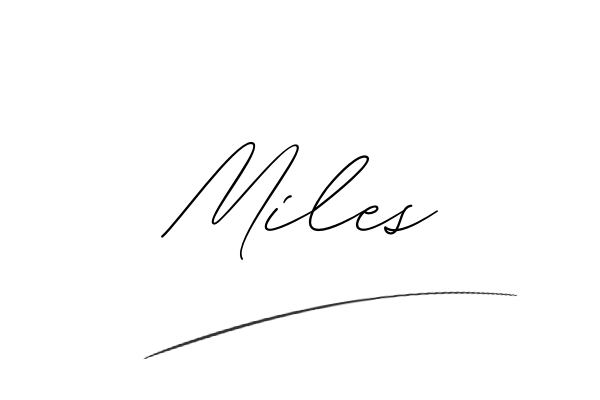 The best stylish Miles name signature simple easy in English