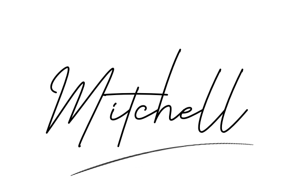 The best stylish Mitchell name signature simple easy in English