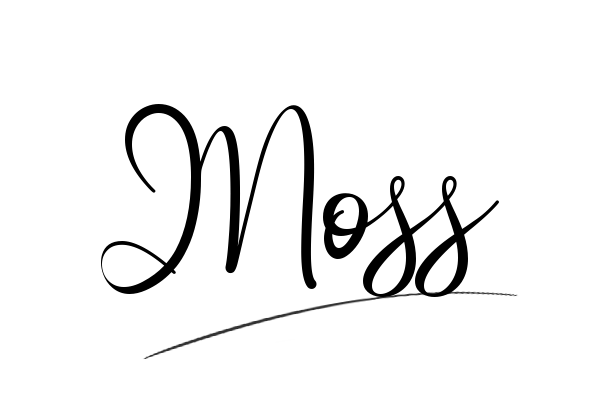 The best stylish Moss name signature simple easy in English